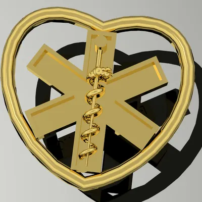 First responder or medical themed custom jewelry by Creative Gold (design 4)