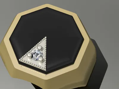 Custom handcrafted ring by Creative Gold (design 4)