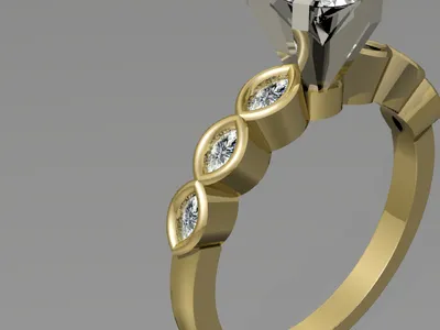 Custom handcrafted ring by Creative Gold (design 7)