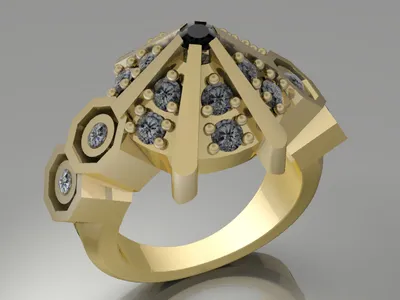 Custom handcrafted ring by Creative Gold (design 8)