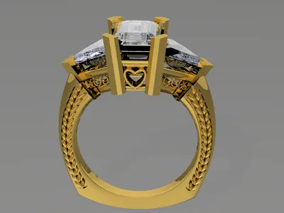 Custom handcrafted ring by Creative Gold (design 11)