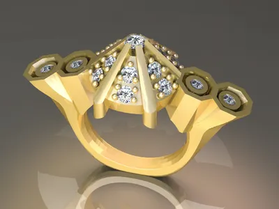 Custom handcrafted ring by Creative Gold (design 14)