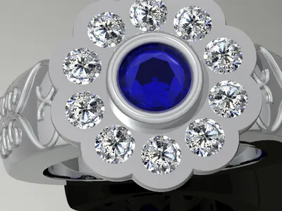 Custom handcrafted ring by Creative Gold (design 17)