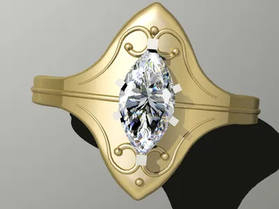 Custom handcrafted ring by Creative Gold (design 19)