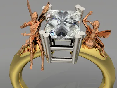 Custom handcrafted ring by Creative Gold (design 22)