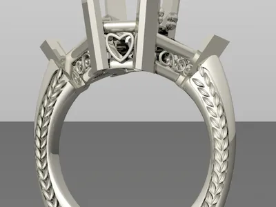 Custom handcrafted ring by Creative Gold (design 27)