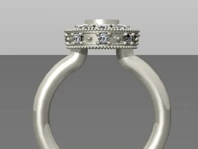Custom handcrafted ring by Creative Gold (design 28)
