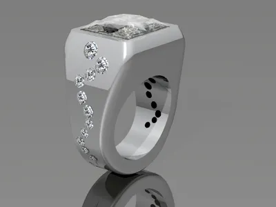 Custom handcrafted ring by Creative Gold (design 29)