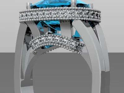 Custom handcrafted ring by Creative Gold (design 33)