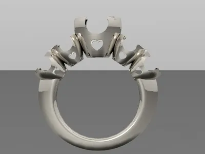 Custom handcrafted ring by Creative Gold (design 35)