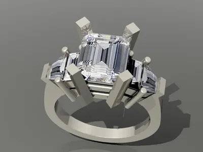 Custom handcrafted ring by Creative Gold (design 37)