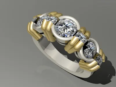 Custom handcrafted ring by Creative Gold (design 40)