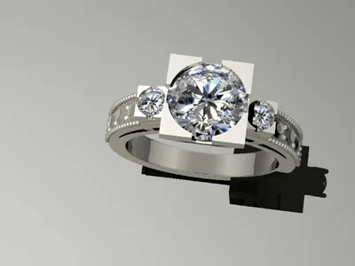 Custom handcrafted ring by Creative Gold (design 42)