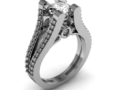 Custom handcrafted ring by Creative Gold (design 44)