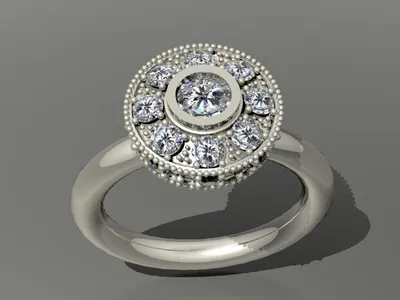 Custom handcrafted ring by Creative Gold (design 46)