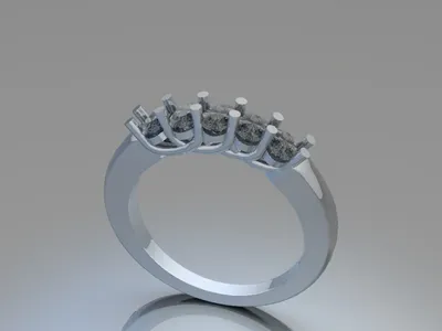 Custom handcrafted ring by Creative Gold (design 48)