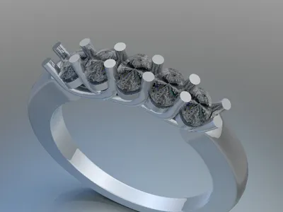 Custom handcrafted ring by Creative Gold (design 49)