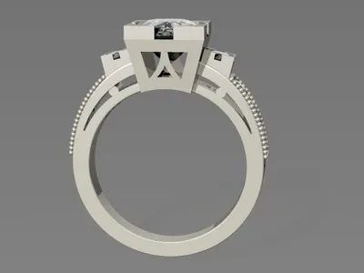 Custom handcrafted ring by Creative Gold (design 51)
