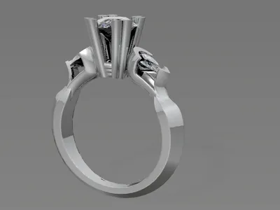 Custom handcrafted ring by Creative Gold (design 55)