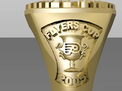 Custom school ring by Creative Gold (design 2)