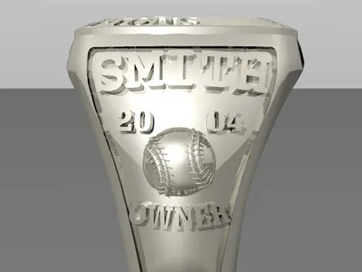 Custom school ring by Creative Gold (design 3)