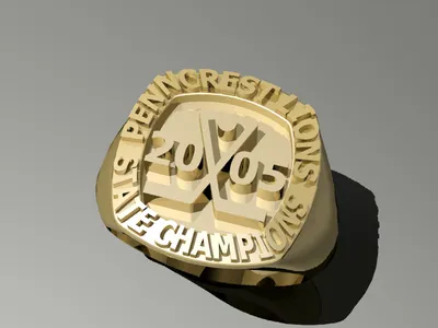 Custom school ring by Creative Gold (design 5)