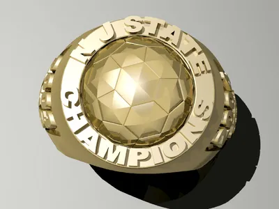 Custom school ring by Creative Gold (design 7)