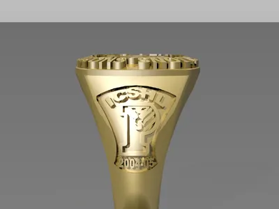 Custom school ring by Creative Gold (design 8)