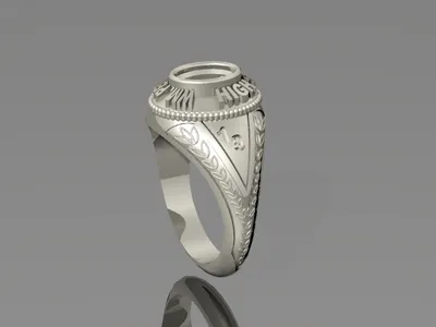 Custom school ring by Creative Gold (design 10)
